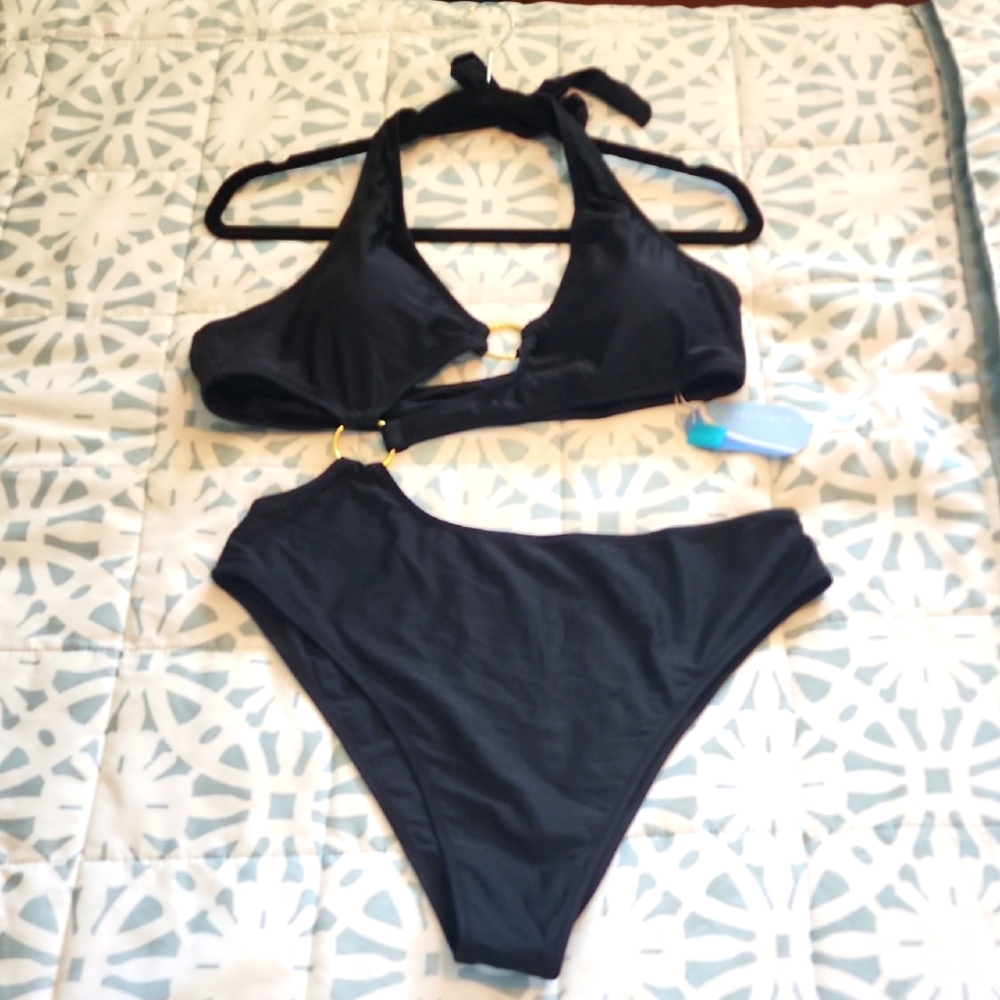 Black Halter One Piece
